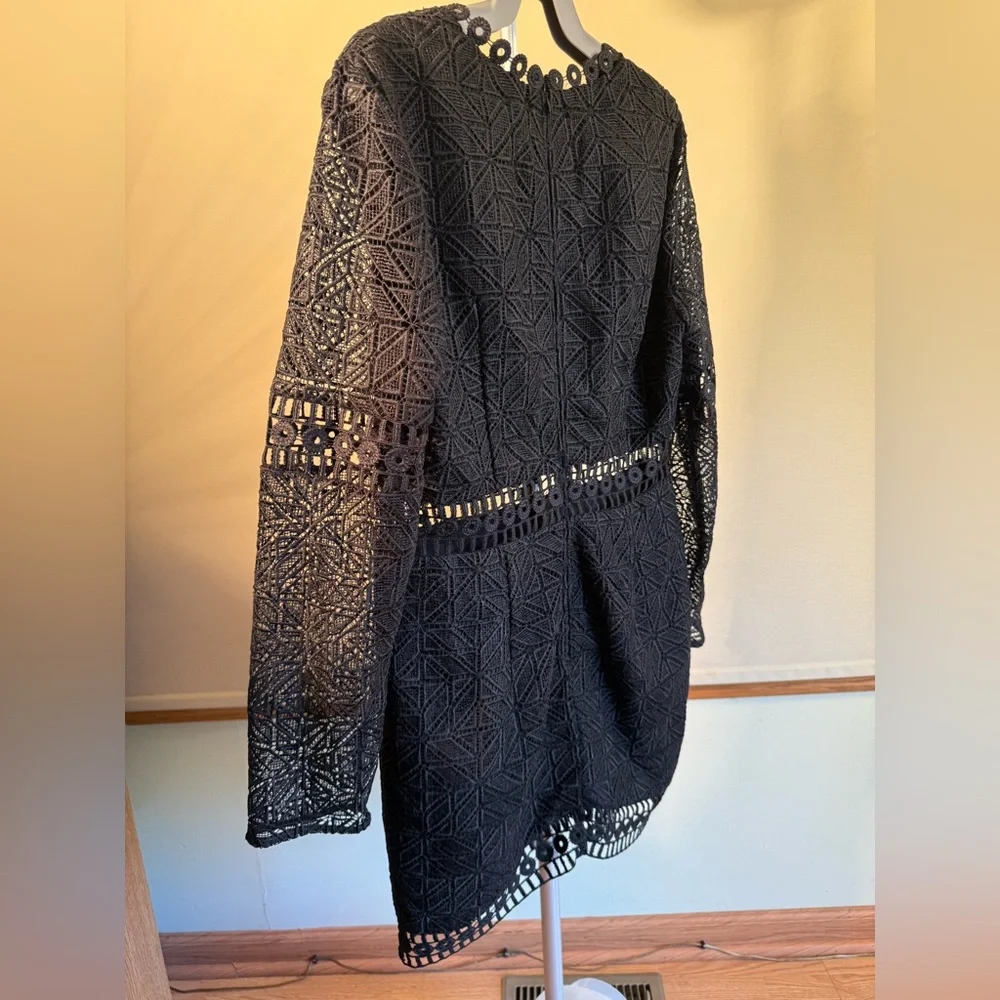 NWT ASOS Chic and Sexy black lace dress Size 12 - Picture 7 of 12